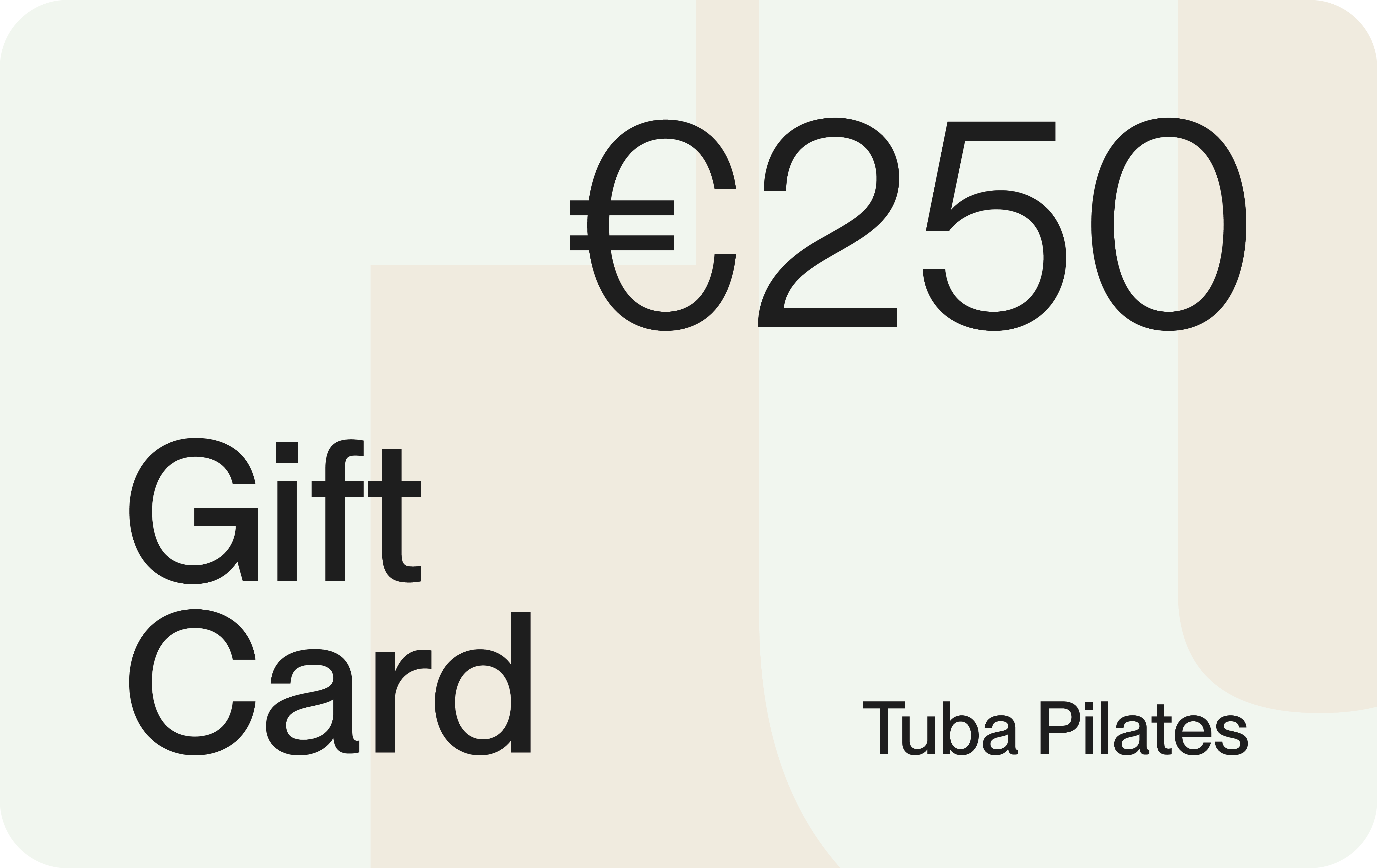 TUBA Pilates €250 gift card